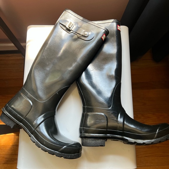 Hunter Original Tall Gloss Rain Boots Size 10 - Picture 2 of 10